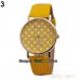Часы желтые в горошек