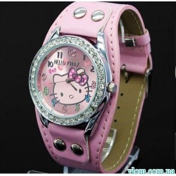 Для ребенка кварцевые часы Hello Kitty рок для девочки