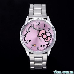 Для ребенка кварцевые часы Hello Kitty сталь для девочки