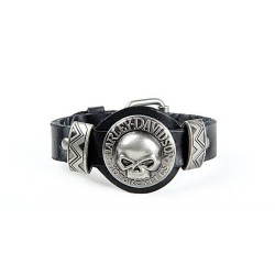 Мужской браслет череп Harley Davidson