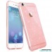 Чехол розовый с блесками на Iphone 6 plus