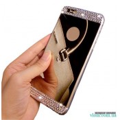Чехол зеркальный стразы на Iphone 6 plus