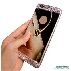 Чехол зеркальный стразы на Iphone 6 plus