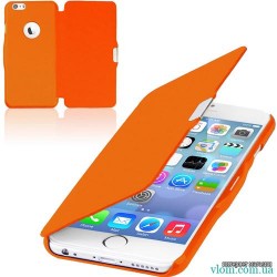 Чехол оранжевый flip на Iphone 6 plus