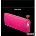 Чехол розовый бампер с кожей на для  Iphone 5/5s
