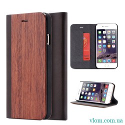 Чехол Деревянный Книжка Кожа на Iphone 6/6s;