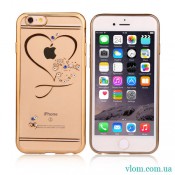 Чехол сердце со стразами на Iphone 7/8 PLUS